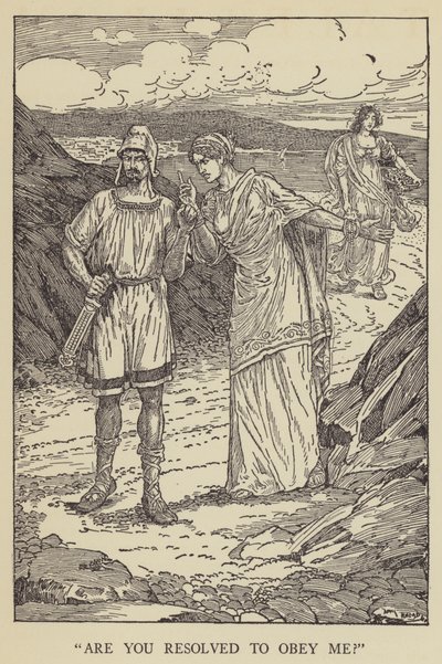 Bana itaat etmeye kararlı mısın? by Louis John Rhead