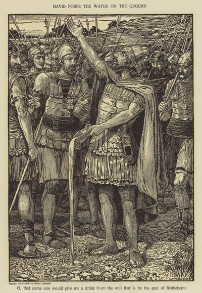 David yere su döküyor by Louis John Rhead