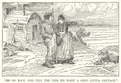 "Geri dön ve balığa rahat küçük bir kulübe istediğimizi söyle" (lito) by Louis John Rhead