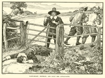 Soluk Kalp, Güvensizlik ve Suçluluk Rob Küçük İnanç (gravür) by Louis John Rhead