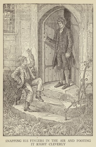 Robert Louis Stevenson tarafından Kaçırılanlar için İllüstrasyon by Louis John Rhead