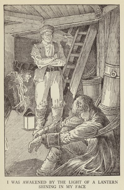 Robert Louis Stevenson tarafından Kaçırılanlar için İllüstrasyon by Louis John Rhead
