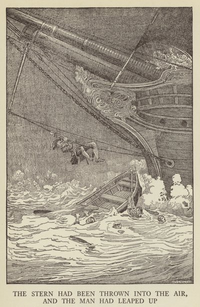 Robert Louis Stevenson tarafından Kaçırılanlar için İllüstrasyon by Louis John Rhead
