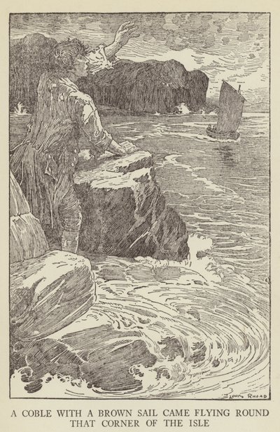 Robert Louis Stevenson tarafından Kaçırılanlar için İllüstrasyon by Louis John Rhead