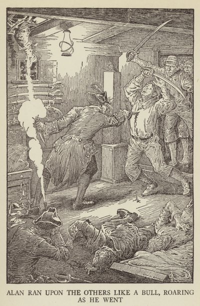 Robert Louis Stevenson tarafından Kaçırılanlar için İllüstrasyon by Louis John Rhead