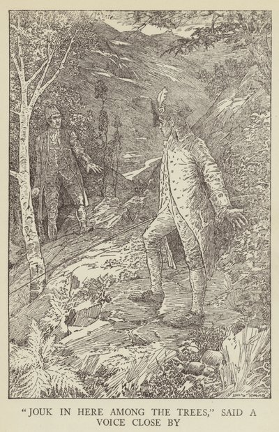 Robert Louis Stevenson tarafından Kaçırılanlar için İllüstrasyon by Louis John Rhead