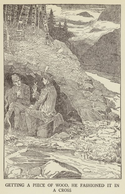 Robert Louis Stevenson tarafından Kaçırılanlar için İllüstrasyon by Louis John Rhead