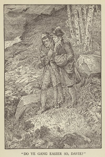 Robert Louis Stevenson tarafından Kaçırılanlar için İllüstrasyon by Louis John Rhead