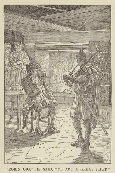 Robert Louis Stevenson tarafından Kaçırılanlar için İllüstrasyon by Louis John Rhead
