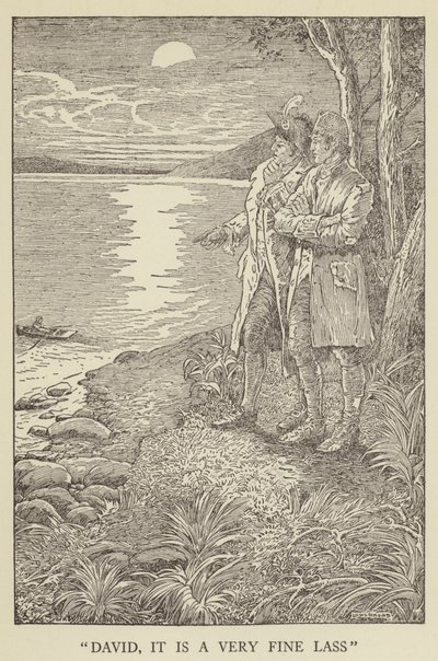 Robert Louis Stevenson tarafından Kaçırılanlar için İllüstrasyon by Louis John Rhead