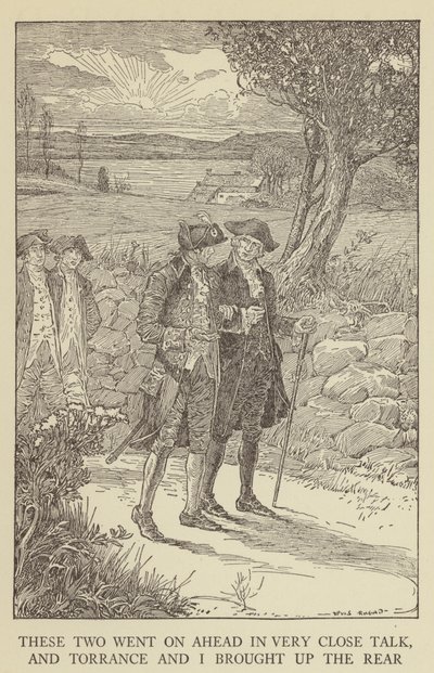 Robert Louis Stevenson tarafından Kaçırılanlar için İllüstrasyon by Louis John Rhead