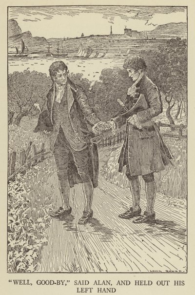 Robert Louis Stevenson tarafından Kaçırılanlar için İllüstrasyon by Louis John Rhead