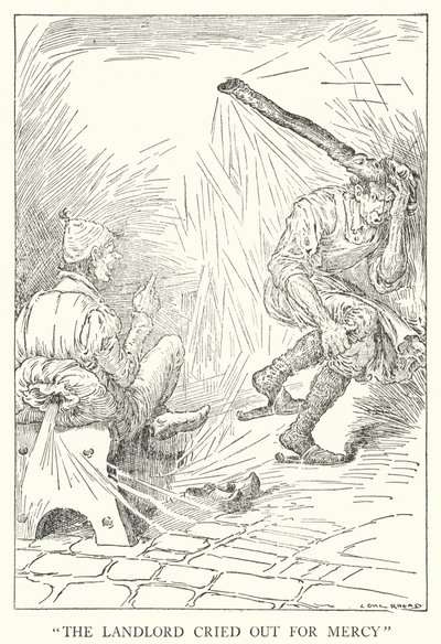 "Ev sahibi merhamet için haykırdı" (lito) by Louis John Rhead