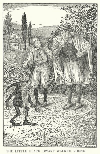 Küçük siyah cüce etrafta dolaştı (litho) by Louis John Rhead