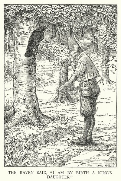 Kuzgun, "Ben doğuştan bir kralın kızıyım" dedi. by Louis John Rhead