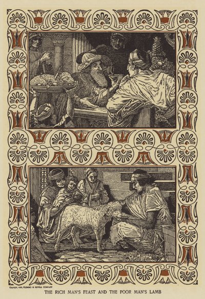Zengin adamın ziyafeti ve fakir adamın kuzusu by Louis John Rhead