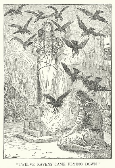 "On iki kuzgun uçarak geldi" (lito) by Louis John Rhead