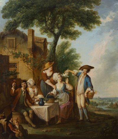 Güzel Güvercin (tuval üzerine yağlı boya) by Louis Joseph (1731 98) Watteau