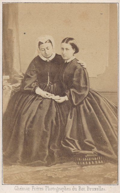 Kraliçe Victoria ve kızı by Louis Joseph Ghemar