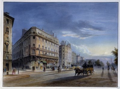 Boulevard des Italiens - Arnout tarafından “” Paris en 1837 ””de by Louis Jules Arnout