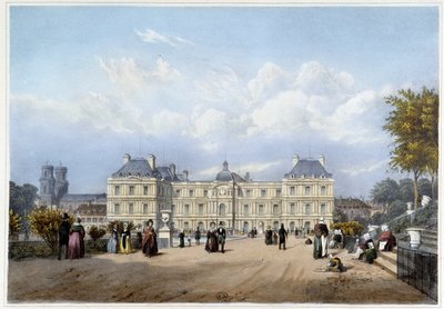 Le Palais du Luxembourg, bahçe tarafında. “Paris ve çevresi” içinde by Louis Julien Jacottet