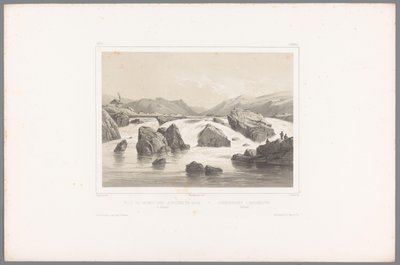 Halland Pêche du saumon'daki Kassa nehrinde somon balıkçıları Halland / Laxefiskeriet i Kassaelven, Halland (nesne üzerindeki başlık) İskandinavya'daki Yüzler (dizi başlığı) Vues du Nord. Süet (seri adı) by Louis Julien Jacottet