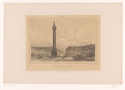 Colonne Vendôme'un görünümü Colonne de la Place Vendôme (nesne üzerinde başlık) Paris'te ve çevresinde görünümler (dizi başlığı) Paris (nesne üzerinde dizi başlığı) by Louis Julien Jacottet