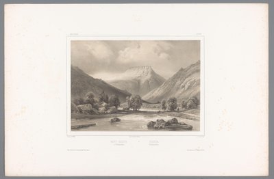 Telemark Mont-Gousta à Tellemarken / Gousta'daki Gaustatoppen'in görünümü. Tellemarken (nesne üzerindeki başlık) İskandinavya'daki Yüzler (dizi başlığı) Vues du Nord. Norvege (dizi adı) by Louis Julien Jacottet