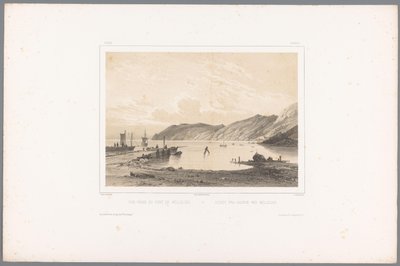 Mölle limanının görünümü Vue ödülü du Port de Mólleleie / Udsigt fra Havnen ved Mólleleie (nesne üzerindeki başlık) İskandinavya
