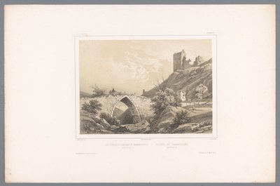 Hammershus kalesinin kalıntılarının görünümü Les kalıntılar du Château de Hammershuus / Ruiner af Hammershuus (nesne üzerindeki başlık) İskandinavya