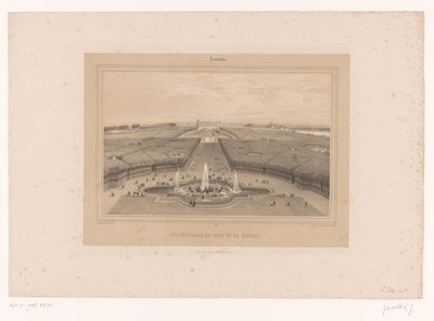 Versailles bahçelerinin görünümü Vue générale du Parc et du Château (nesne üzerinde başlık) Paris ve çevresinden görünümler (dizi başlığı) Versailles (nesne üzerinde dizi başlığı) by Louis Julien Jacottet