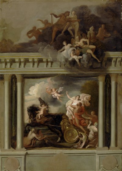 Proserpine Tecavüz, Devonshire House merdivenleri için tasarım, Londra, c.1704 (tuval üzerine yağlı boya) by Louis Laguerre