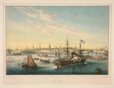 New York. Transatlantik Vapurunun Gelişi. by Louis Le Breton