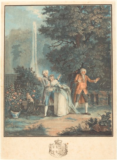 Colin-maillard by Louis Le Coeur after Nicolas Lavreince