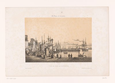 Cherbourg limanının görünümü Vue du port de Cherbourg (nesne üzerindeki başlık) Çağdaş Fransa (dizi adı) La France de nos jours (nesne üzerine seri başlığı) by Louis Le Breton