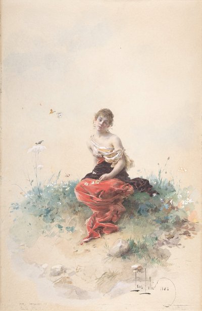 Kadın Figürü, 19. yüzyıl. by Louis Leloir