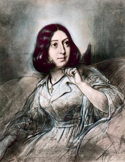 George Sand'in Louis Leopold Boilly'den sonraki portresi by Louis Leopold (after) Boilly