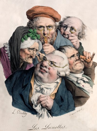 Gözlükler (renkli taş) by Louis Leopold (after) Boilly
