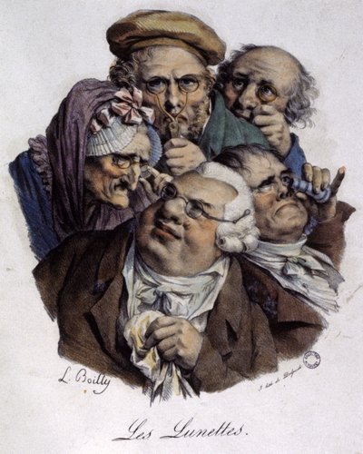 Gözlükler, c.1820 (gravür) by Louis Leopold (after) Boilly
