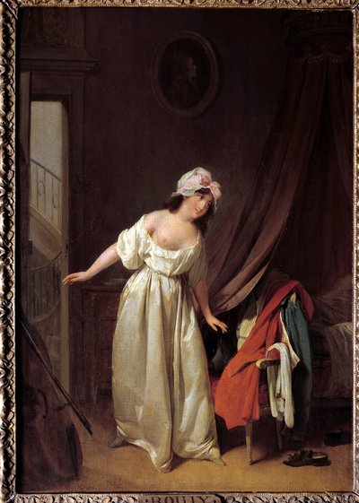 Le doux reveil Boyama Louis Leopold Boilly (1761-1845) 18. yüzyıl Paris, Musee Cognacq Jay by Louis Leopold Boilly