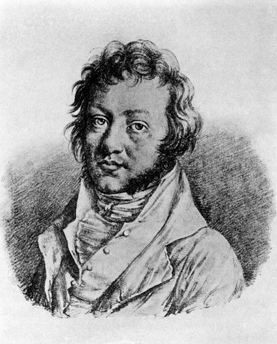 Andre Marie Ampere (1775 - 1836) Fransız fizikçinin portresi. Louis Boilly (1761-1845) tarafından litografi by Louis Leopold Boilly