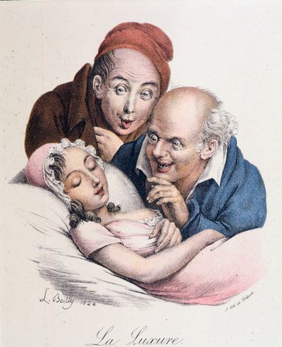 Yedi Ölümcül Günah: Boilly tarafından Şehvet by Louis Leopold Boilly