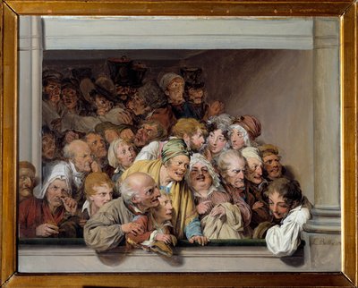 Bir kutu, serbest gösterinin günü Louis Leopold Boilly (1761-1845) 1830 Güneş. 0.33x0.41 m Versay, Lambinet müzesi - Tiyatro kutusu, ücretsiz performans günü. Louis Leopold Boilly