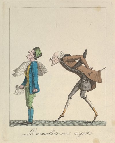 Le Nouvelliste Sans Argent, 1814. by Louis Maleuvre