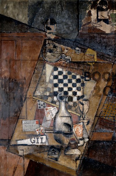 Satranç Tahtalı Natürmort, 1912. by Louis Marcoussis