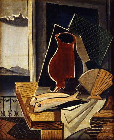 Balkon Önünde Masa; Tablo devant le Balcon, 1926 by Louis Marcoussis