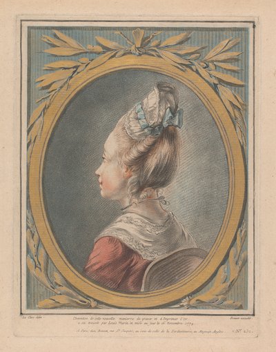Genç Kızın Başı Sola Döndü by Louis Marin Bonnet