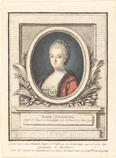 Marie Antoinette, Dauphine. by Louis Marin Bonnet