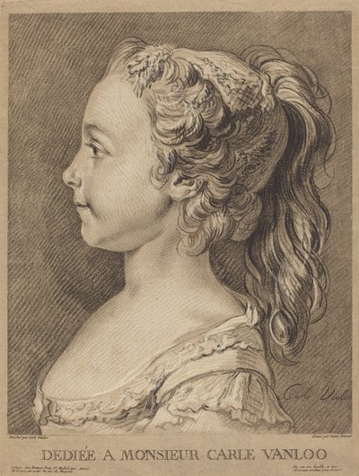 Marie-Rosalie Vanloo, c. 1764. by Louis Marin Bonnet