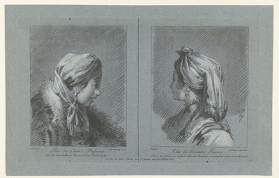 Muscovy Sütçü Kızın ve Fin Hizmetçinin Portresi Tete de laitiere Moscovite (nesne üzerindeki başlık) Tete de Servante Finoise (nesne üzerinde başlık) by Louis Marin Bonnet